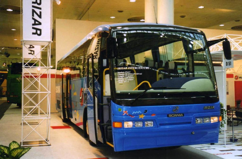 Irizar Scania Intercentury, aufgenommen auf der IAA 1998 in Hannover.