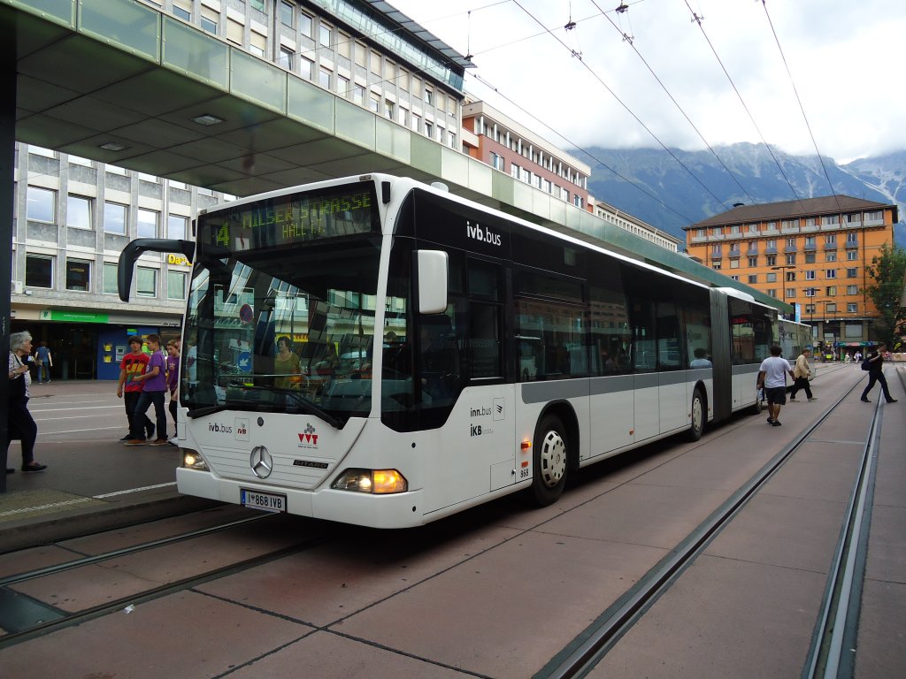 IVB Innsbruck Nr. 868/I 868 IVB Mercedes Citaro am 11. August 2010 Innsbruck, Bahnhof