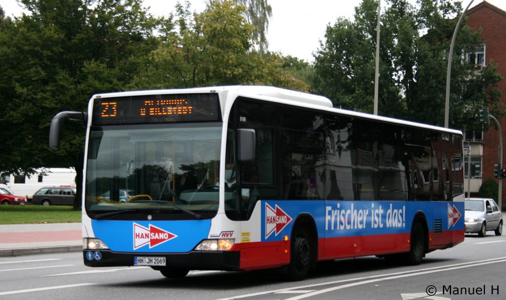 Jasper 8169 (HH JH 2069) mit Werbung fr Hansano.
Aufgenommen am ZOB Barmbek, 2.9.2010.