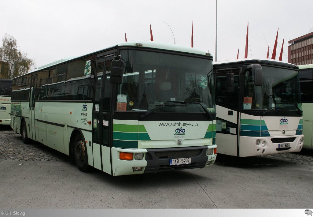 Karosa C954E  Autobusy Karlovy Vary / CSAD  steht am 1. Mai 2013 in Cheb (Eger).