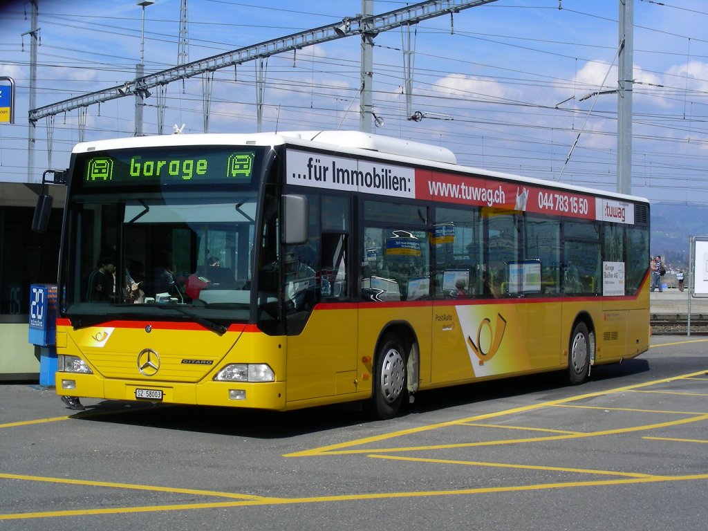 Kistler, Reichenburg. Mercedes-Benz Citaro (SZ 58'003) in Pfffikon SZ, Bahnhof. (17.4.2007)