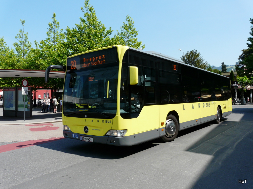LandBus - Mercedes Citaro BD 13424 unterwegs beim Bahnhof in Dornbirn am 24.05.2011
