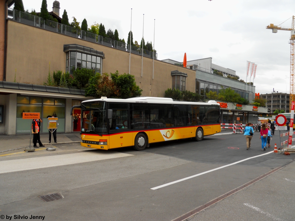 LIEmobil/Philipp Schdler Institut FL 7760/9, ex Regie Delmont (Setra S315NF) am 20.7.2012 beim Bhf. Wattwil als Bahnersatz nach Herisau.