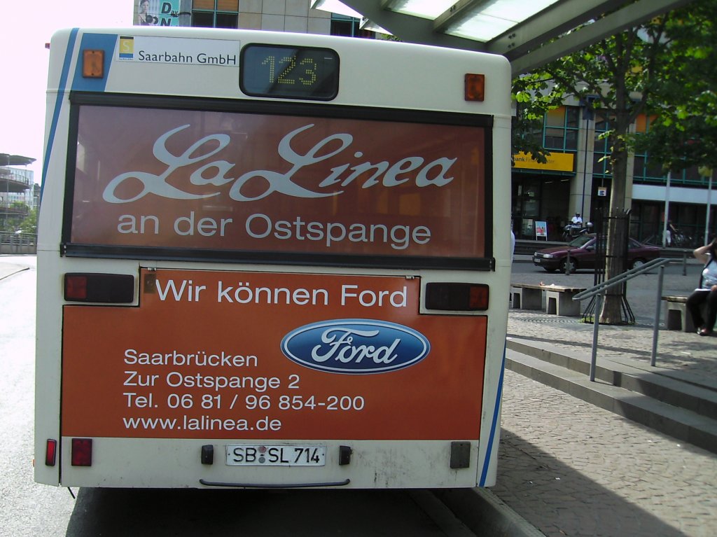 MAN Bus. Die Aufnahme des Foto war am 06.07.2010 in Saarbrcken am Hauptbahnhof.