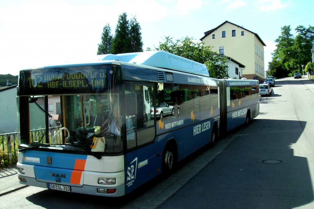 MAN Bus. Die Aufnahme des Foto war am 15.07.2010 in Saarbrcken Altenkessel gemacht.