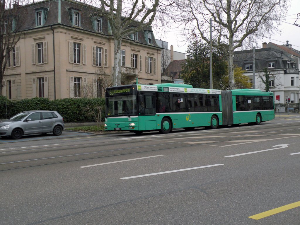 MAN Bus mit der Betriebsnummer 780 auf der Linie 50. Die Aufnahme stammt vom 16.03.2011.