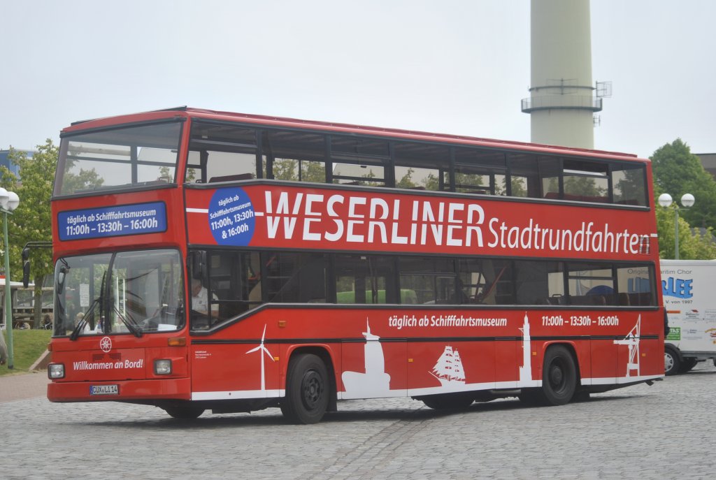 MAN Doppeldecker als Bus fr Stadtrundfahren, am 23.05.2010, in Bremer Haven.