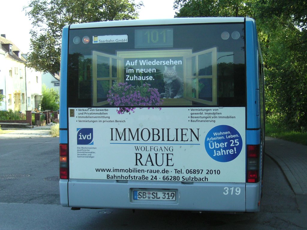 MAN Gelenkbus. Die Aufnahme des Foto war am 01.07.2010 in Saarbrcken-Fllengarten.