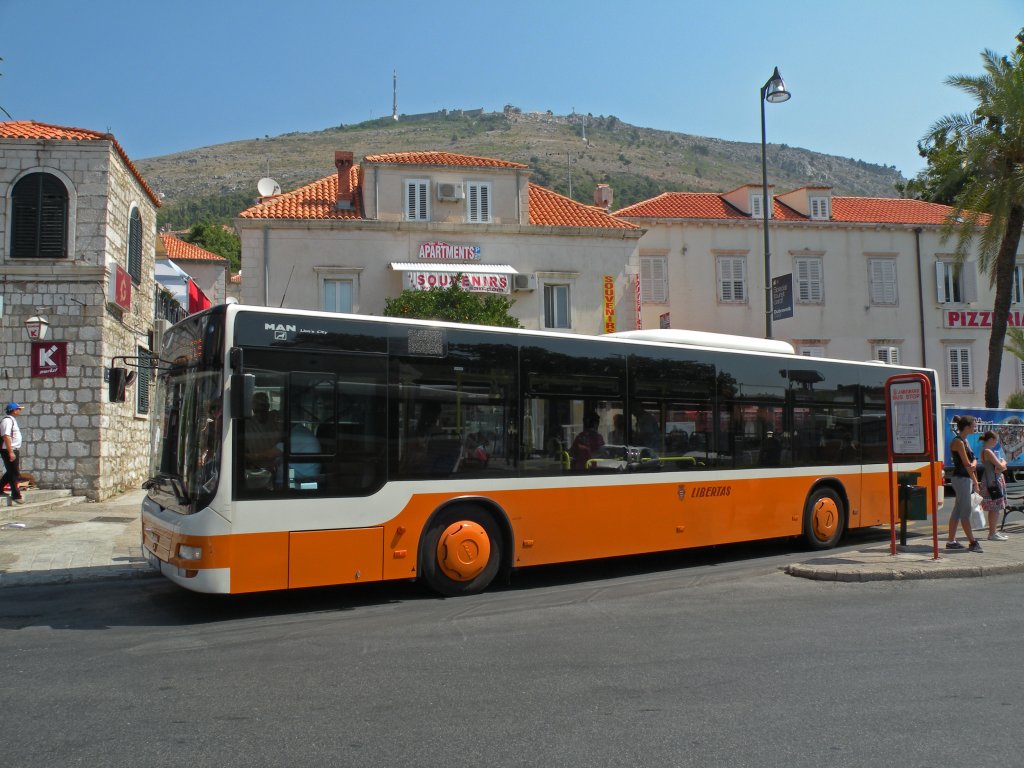MAN Lion's City bei der Altstadt von Dubrovnik. Die Aufnahme stammt vom 16.07.2011.