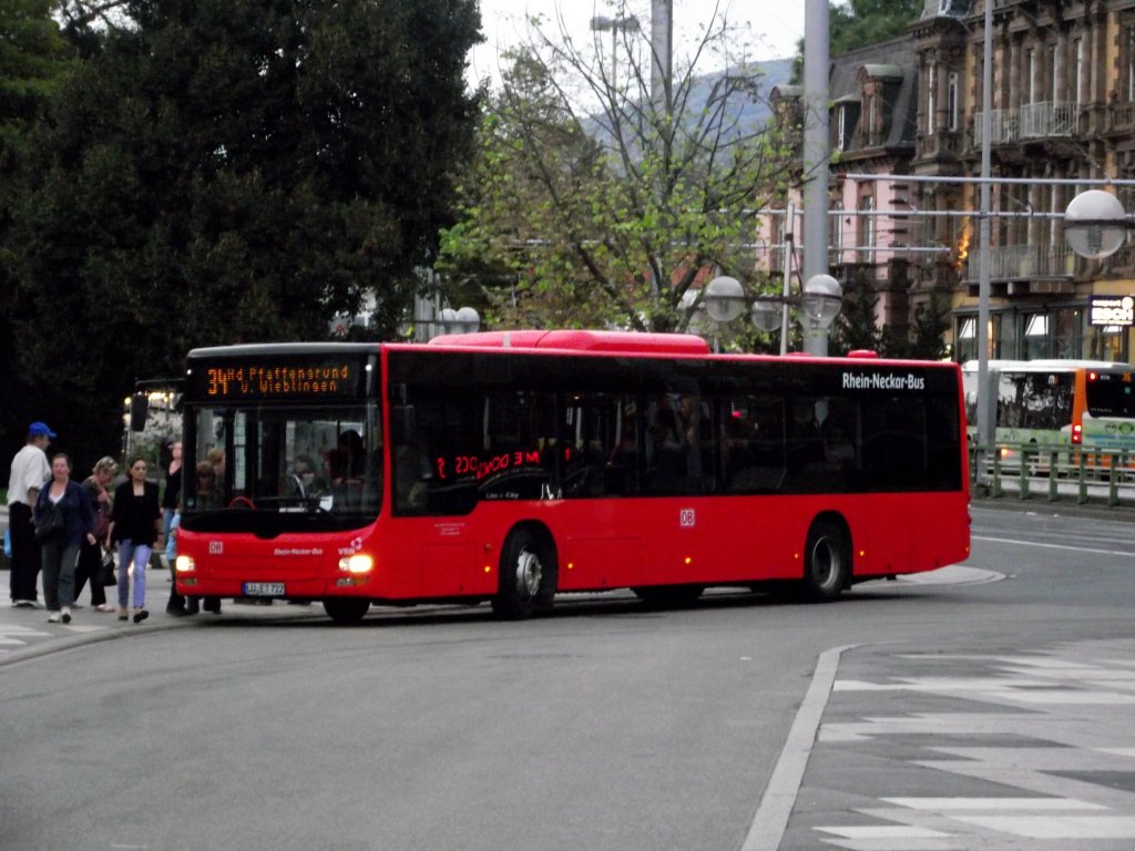 MAN Lions City von DB Rhein Neckar Bus in Heidelberg am 17.09.11