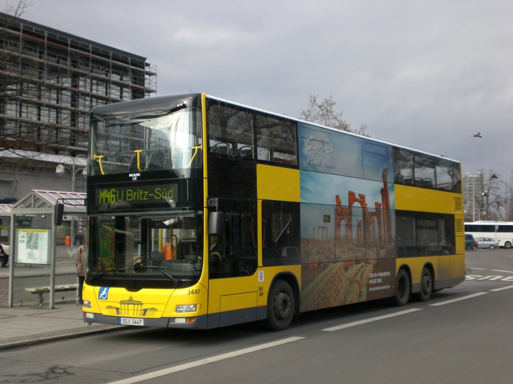 MAN Lion's City DD (Doppelstock) auf der Linie M46 nach U-Bahnhof Bitz-Sd am S+U Bahnhof Zoologischer Garten.