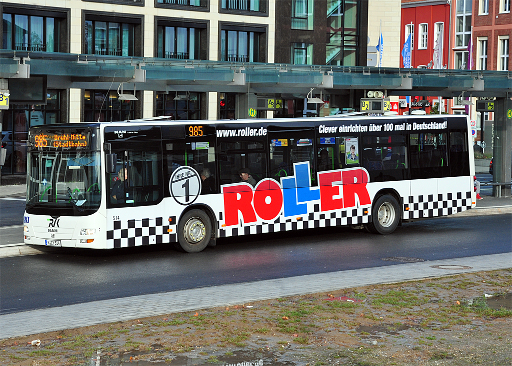 MAN Lion`s City NL 283, RVK, K-ZY 514 am Bahnhof Euskirchen - 28.12.2012