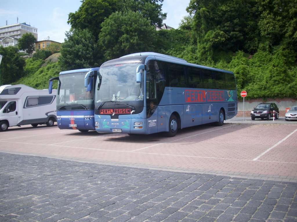 MAN Lion's Coach von Pertl-Reisen aus Deutschland im Stadthafen Sassnitz am 03.07.2012