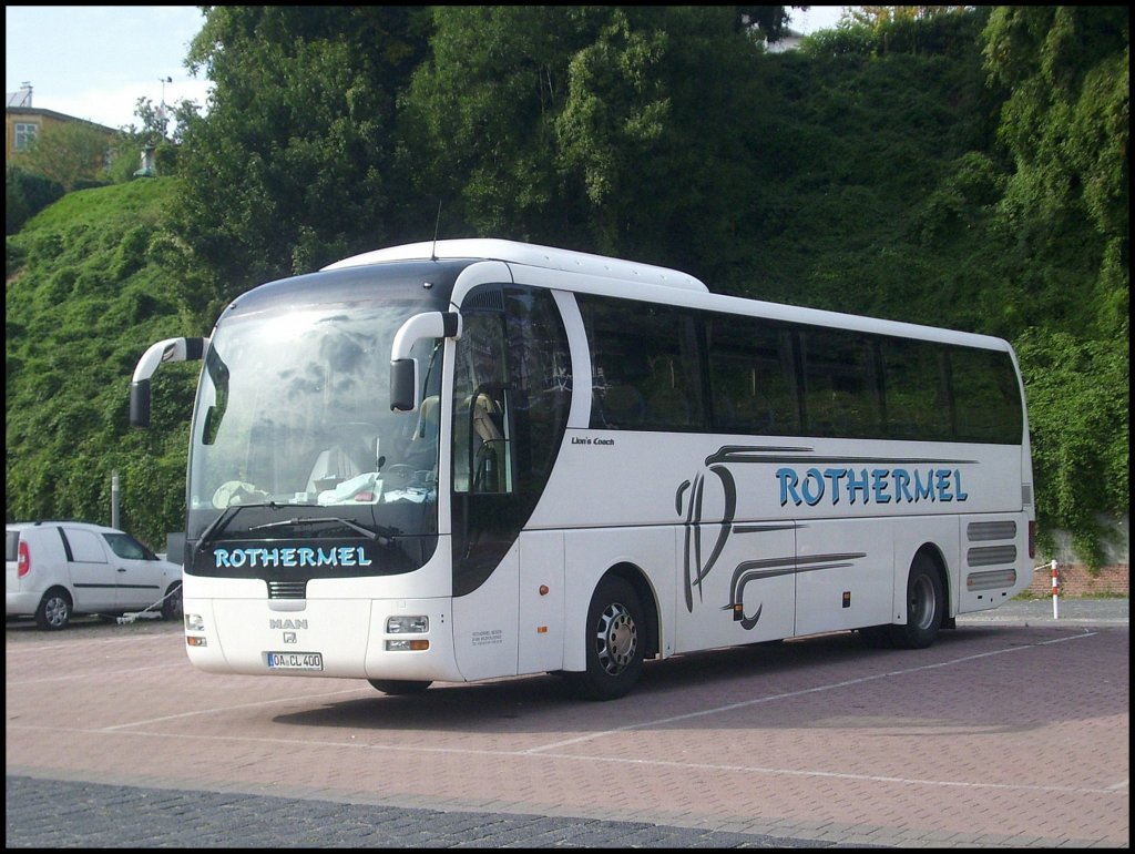 MAN Lion's Coach von Rothermel aus Deutschland im Stadthafen Sassnitz am 10.09.2012