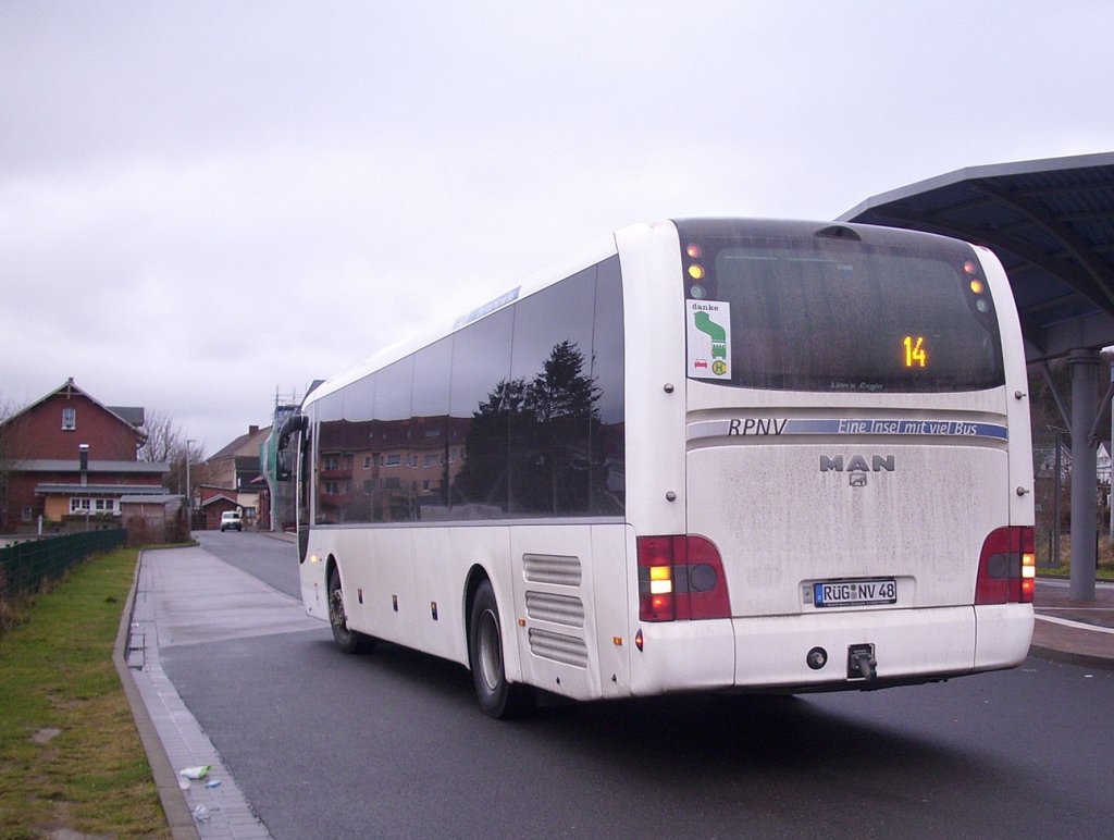 MAN Lion's Regio der RPNV in Sassnitz am 22.01.2012