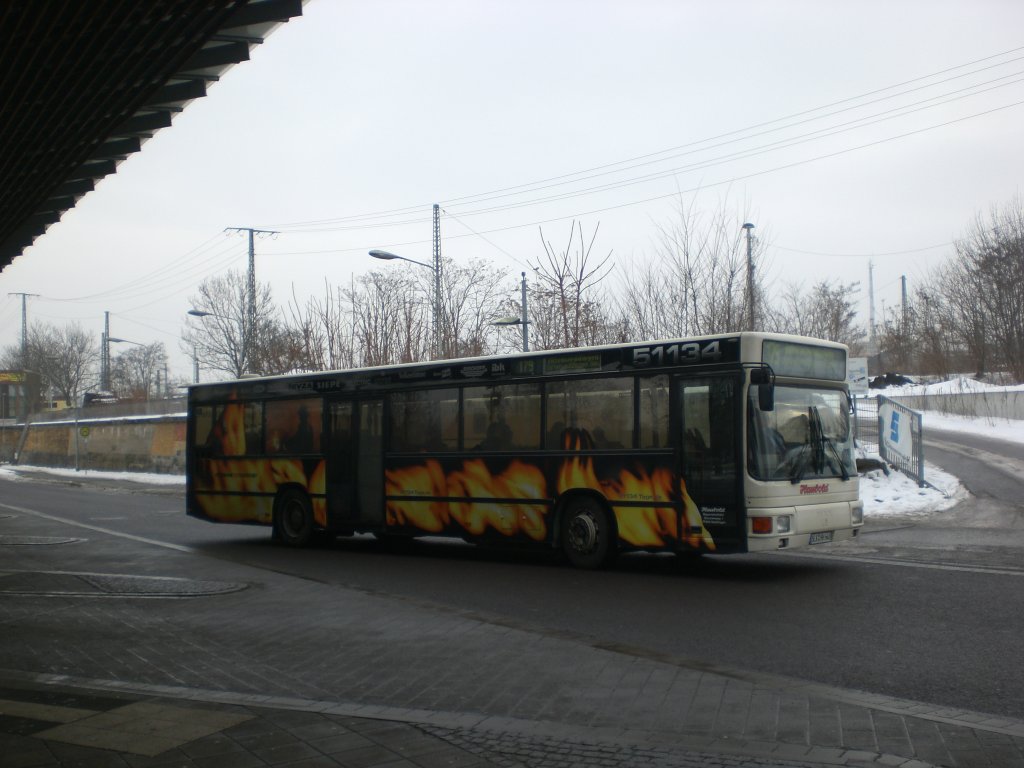 MAN Niederflurbus 1. Generation auf der Linie 179 am ZOB/Hauptbahnhof.