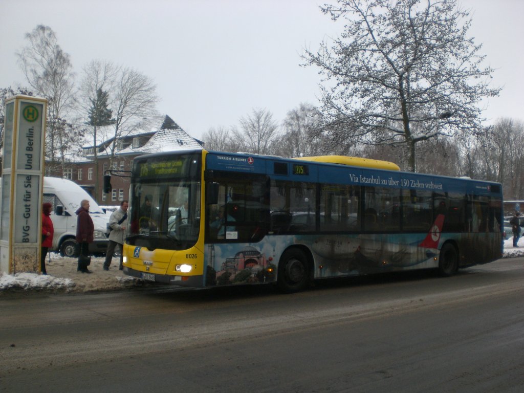 MAN Niederflurbus 3. Generation (Lions City) auf der Linie 275 nach Lichtenrade Kirchhainer Damm/Stadtgrenze am S-Bahnhof Lichtenrade.