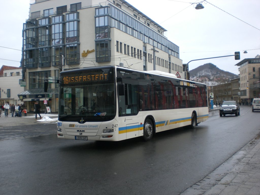 MAN Niederflurbus 3. Generation (Lions City) auf der Linie 16 nach Isserstedt Globus an der Haltestelle Stadtzentrum.