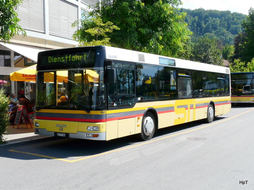 MAN Nr.96  BE  577096 als Dienstfahrzeug abgestellt bei den Haltestellen bei den Schiffsanlegestelle in Thun am 07.08.2010