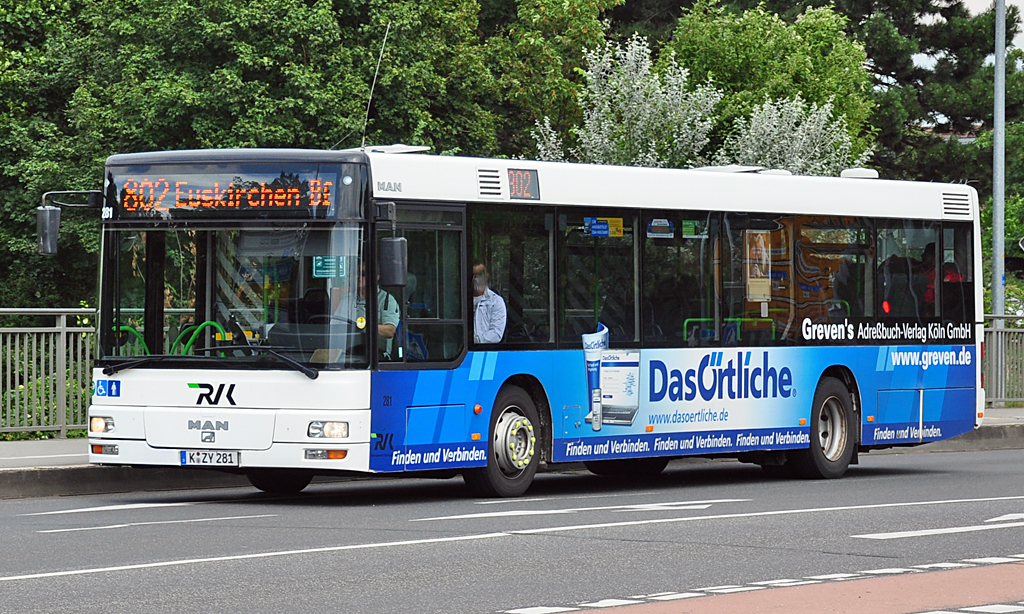 MAN Stadtbus, Linie 802 der RVK in Euskirchen - 05.08.2010