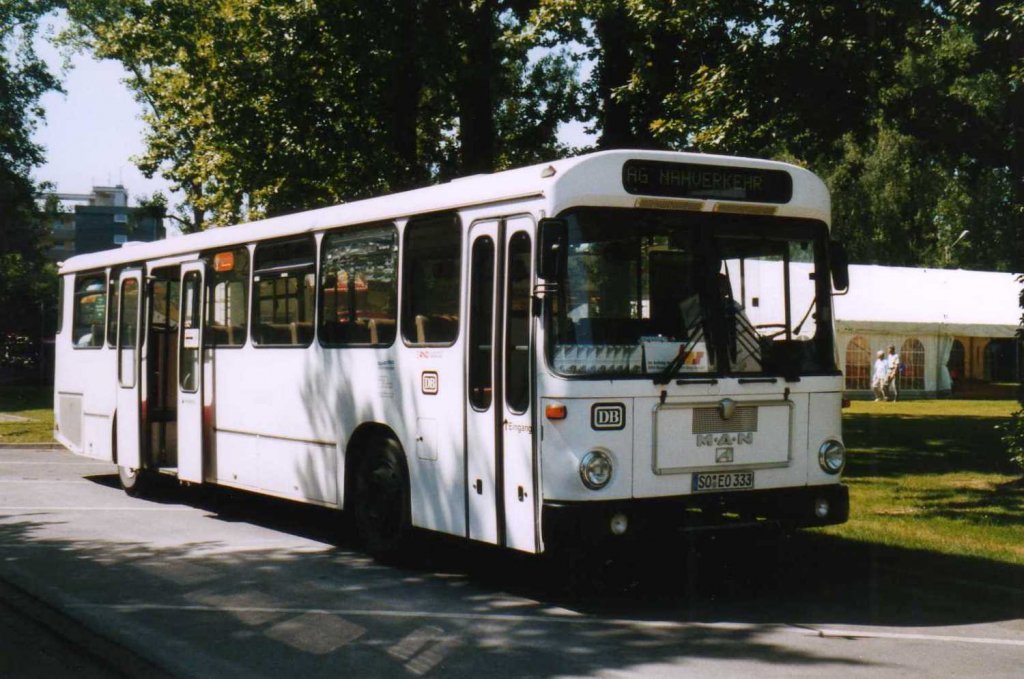 MAN S240 der AND Dortmund, aufgenommen am Tag der offenen Tr des DSW21 Betriebshof in Dortmund Brnninghausen im August 2003.