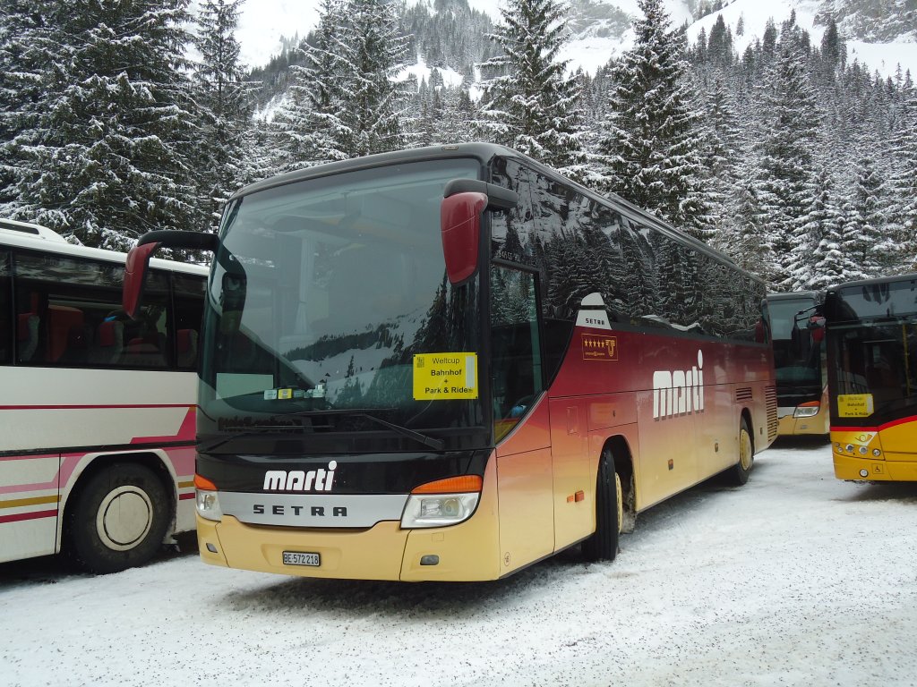 Marti, Kallnach - Nr. 18/BE 572'218 - Setra am 7. Januar 2012 in Adelboden, Unter dem Birg