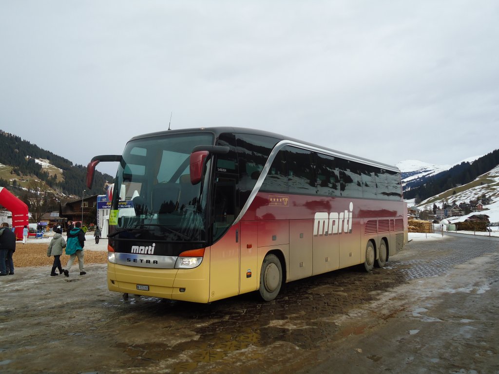 Marti, Kallnach - Nr. 3/BE 572'203 - Setra am 9. Januar 2011 in Adelboden, Weltcup