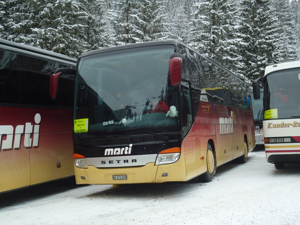 Marti, Kallnach - Nr. 9/BE 572'209 - Setra am 7. Januar 2012 in Adelboden, Unter dem Birg