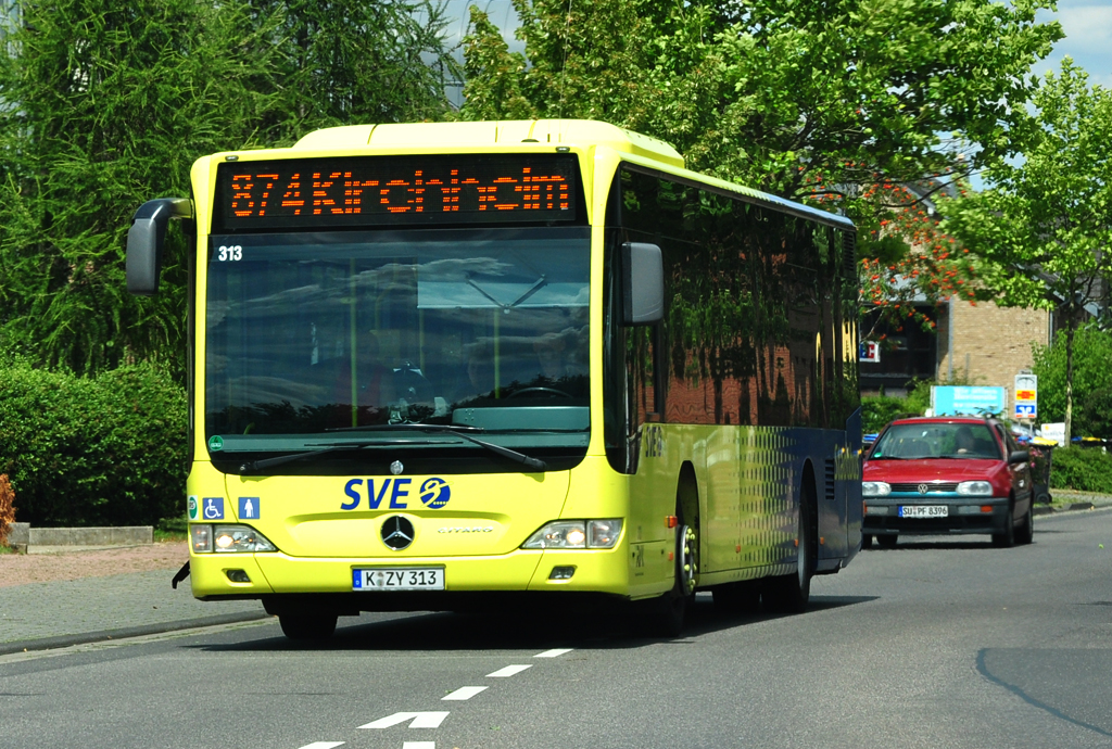 MB Citaro der Stadtverkehr Euskirchen (ber RVK), Linie 874 in Euskirchen-Flamersheim 07.07.2011