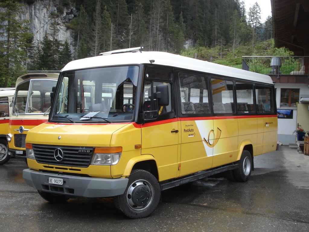 MB Vario 815D BE 90275. Aufgenommen am 29.05.2010 anlässlich des Jubiläums  80 Jahre Postautolinie Griesalp 

