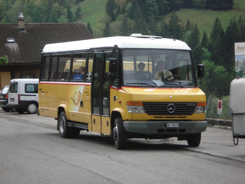 MB Vario 815D BE 90275. Aufgenommen am 29.05.2010 anlsslich des Jubilums  80 Jahre Postautolinie Griesalp 
