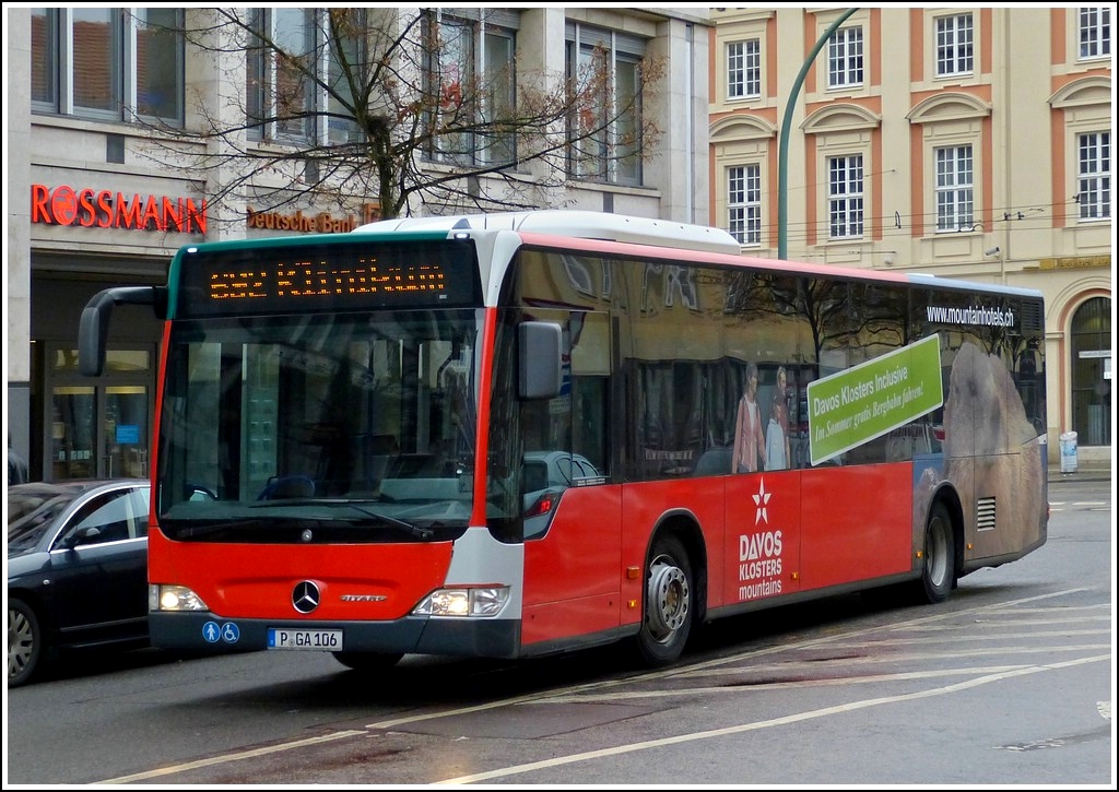 Mercedes-Benz Citaro aufgenomen am 24.12.2012 in den Straen von Potsdam. 