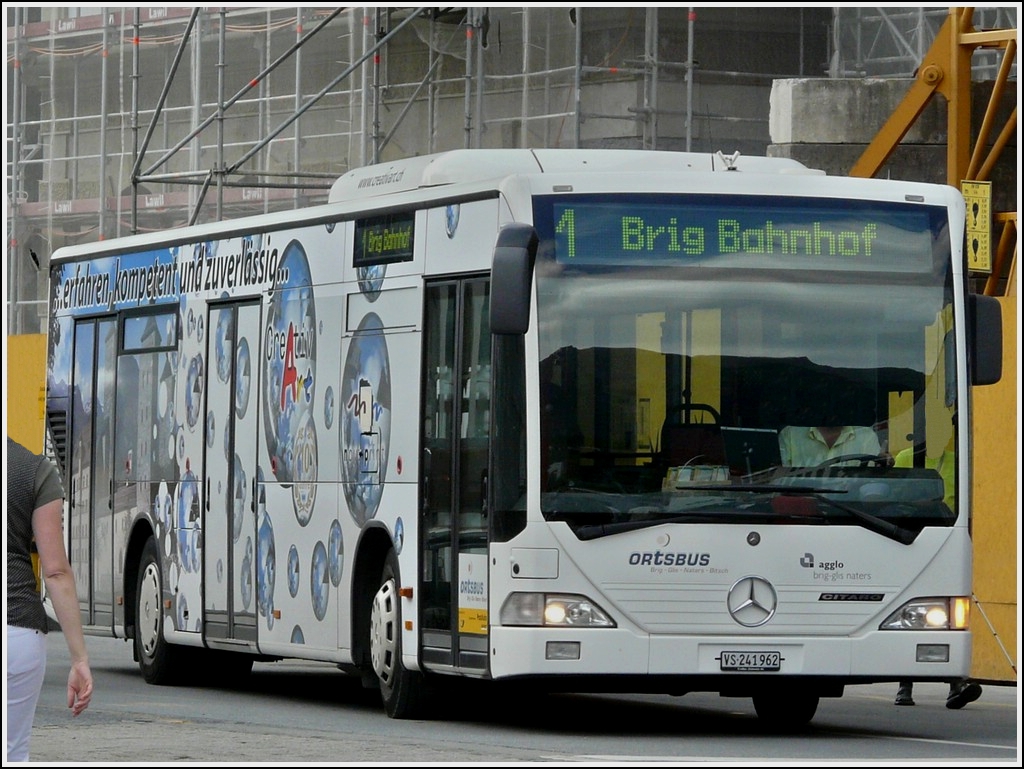 Mercedes Benz Citaro aufgenommen am Bahnhof von Brig am 31.07.2008.