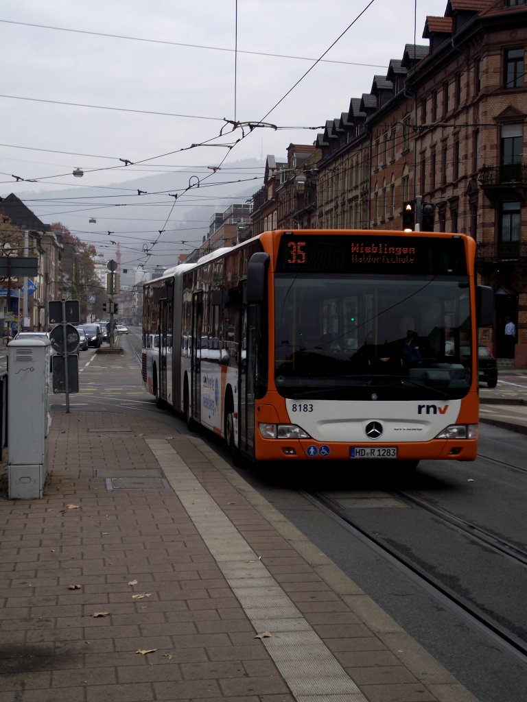 Mercedes Benz Citaro G in Heidelberg Betriebshof am 18.11.11 auf der Linie 35