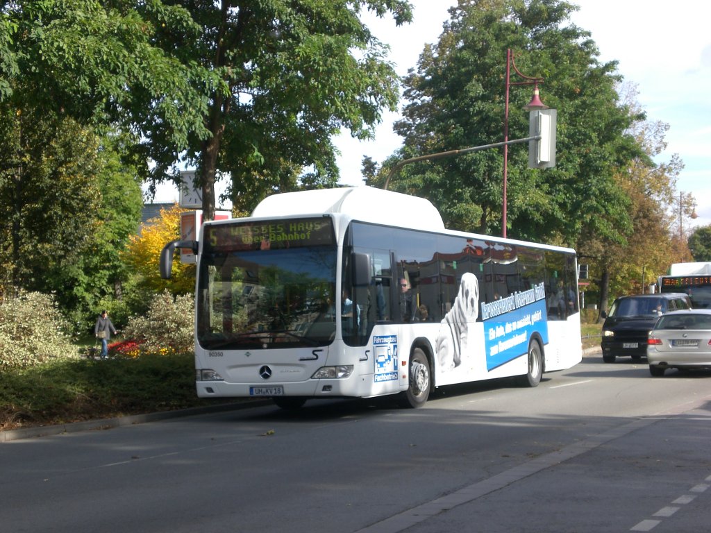 Mercedes-Benz O 530 CNG auf der Linie 5 nach Mhlhausen Weies Haus am ZOB Mhlhausen.(8.10.2012) 