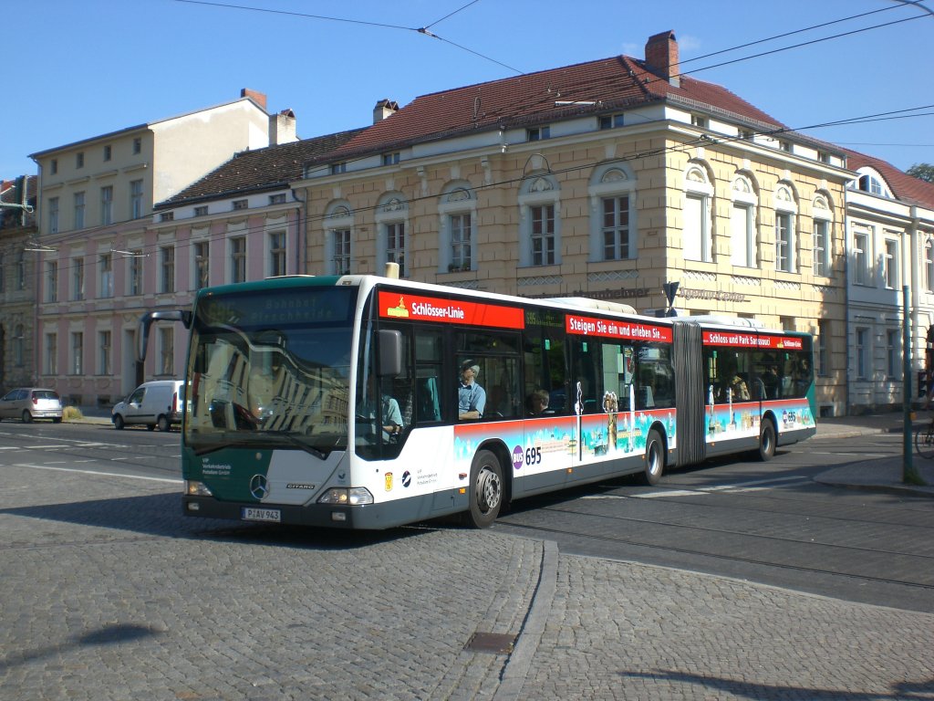Mercedes-Benz O 530 I (Citaro) auf der Linie 695 nach Bahnhof Pirschheide an der Haltestelle Luisenplatz-Sd/Park Sanssouci. 