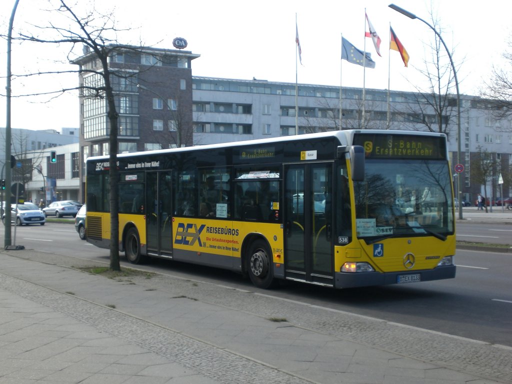 Mercedes-Benz O 530 I (Citaro) als SEV fr die S-Bahnlinie 25 zwischen S-Bahnhof Hennigsdorf und S-Bahnhof Wilhemsruh am U-Bahnhof Alt-Tegel.