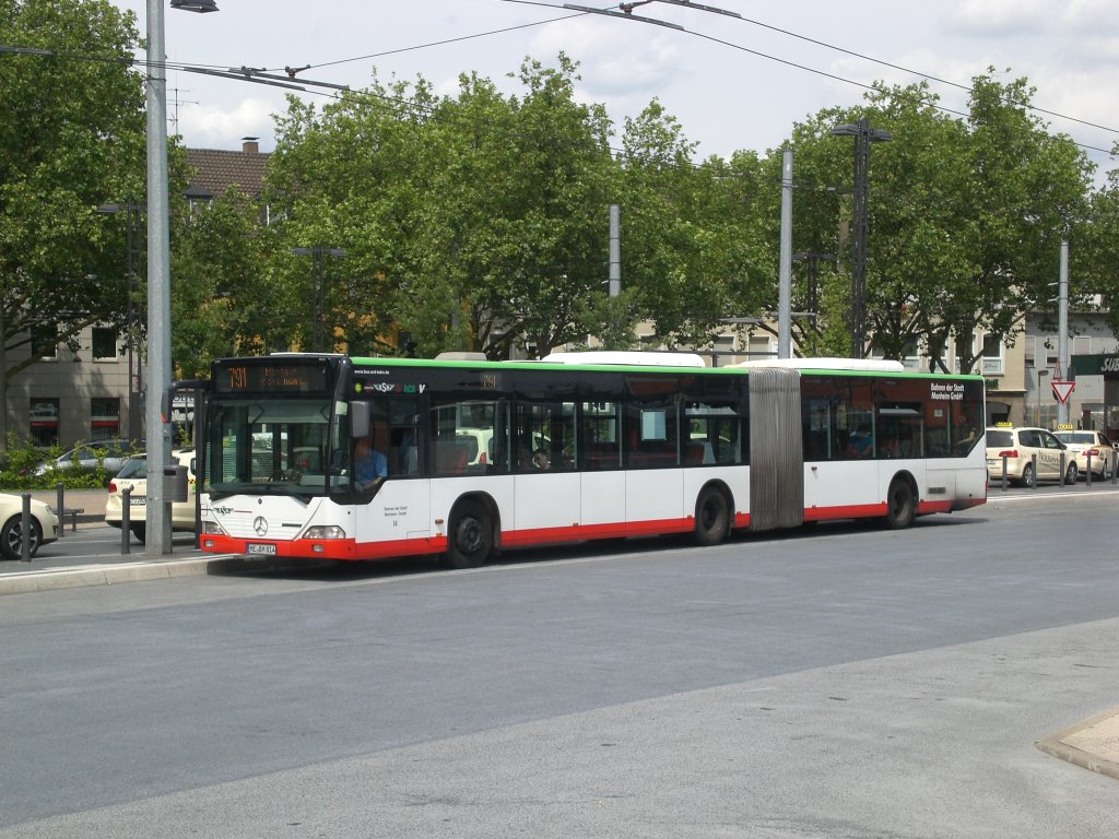 Mercedes-Benz O 530 I (Citaro) auf der Linie 791 nach Monheim Mona Mare am Hauptbahnhof Solingen.(4.7.2012)
