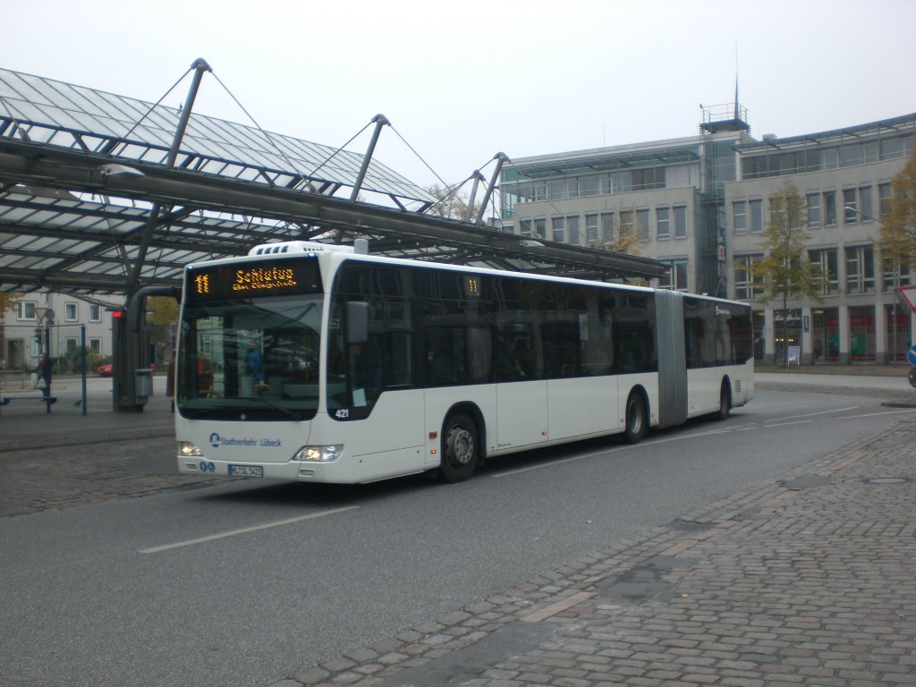 Mercedes-Benz O 530 II (Citaro Facelift) auf der Linie 11 nach Schlutup/Markt am ZOB/Hauptbahnhof.
