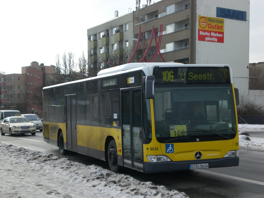 Mercedes-Benz O 530 II (Citaro Facelift) auf der Linie 106 nach U-Bahnhof Seestrae am S-Bahnhof Beusselstrae.