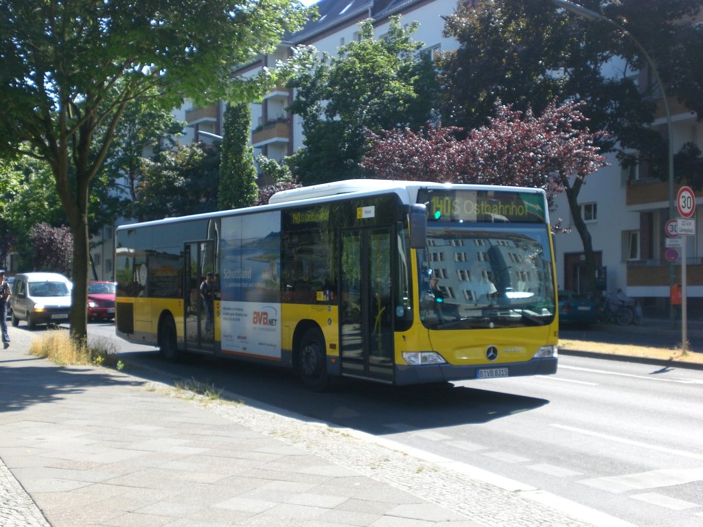 Mercedes-Benz O 530 II (Citaro Facelift) auf der Linie 140 nach Ostbahnhof an der Haltestelle Kreuzberg Dudenstrae/Katzbachstrae.