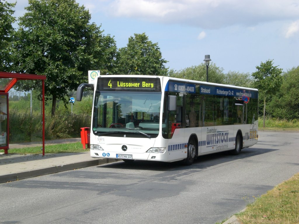 Mercedes-Benz O 530 II (Citaro Facelift) auf der Linie 4 nach Lssower Berg an der Haltestelle Viermorgen.