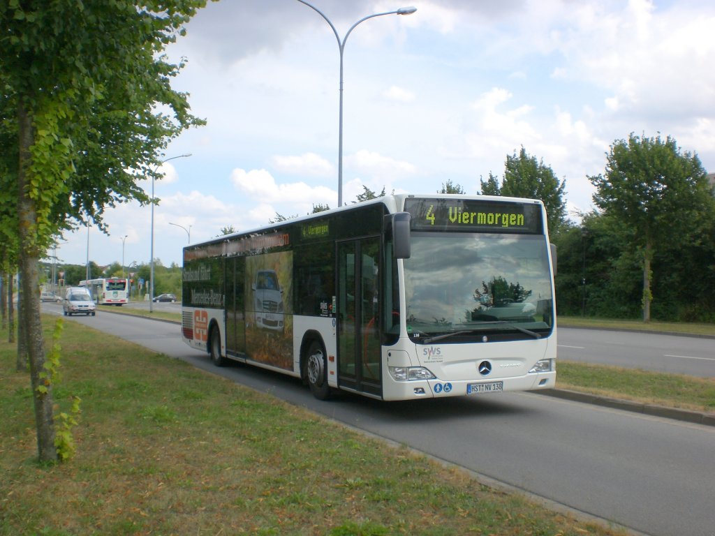 Mercedes-Benz O 530 II (Citaro Facelift) auf der Linie 4 nach Viermorgen an der Haltestelle Grnhufe.