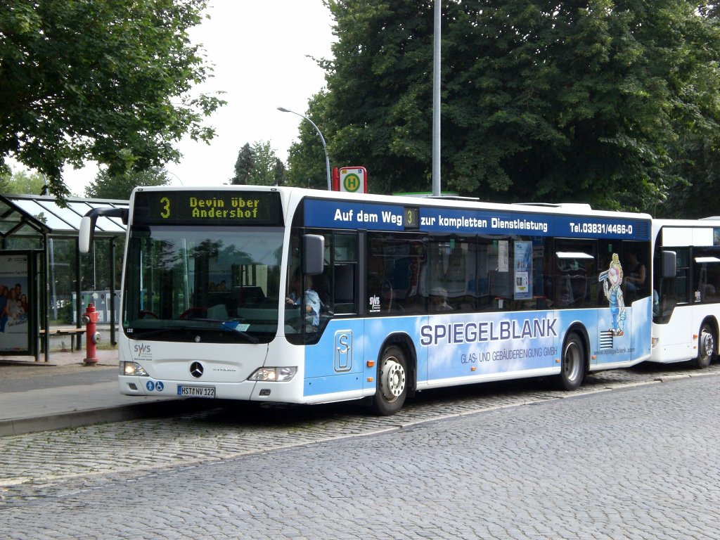 Mercedes-Benz O 530 II (Citaro Facelift) auf der Linie 3 nach Devin an der Haltestelle Busbahnhof. 

