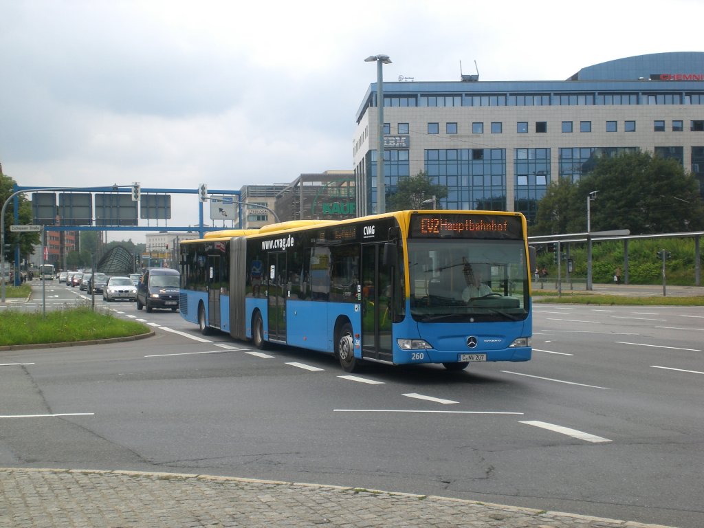 Mercedes-Benz O 530 II (Citaro Facelift) als SEV fr die Straenbahnlinie 2 Richtung Hauptbahnhof nahe der Haltestelle Brckenstrae.(4.8.2011)