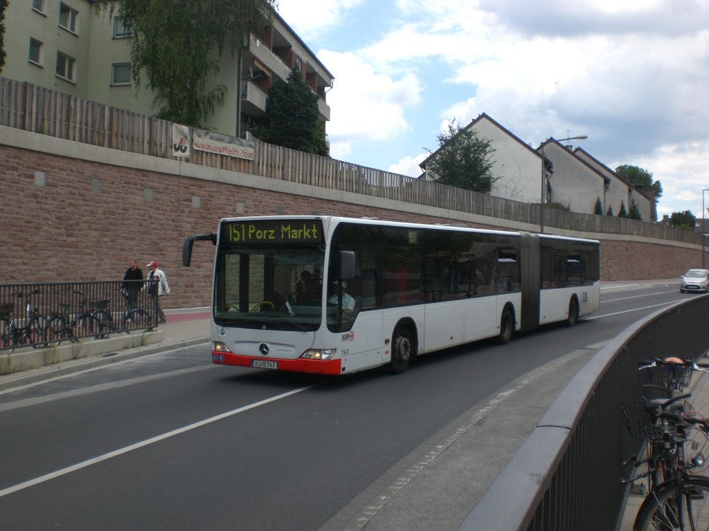 Mercedes-Benz O 530 II (Citaro Facelift) auf der Linie 151 nach Kln Porz Markt am S-Bahnhof Kln Porz.(9.7.2012)
 
