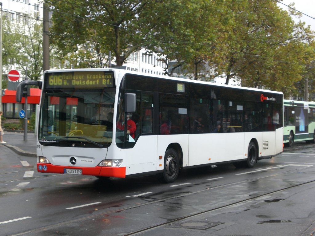 Mercedes-Benz O 530 II (Citaro Facelift) auf der Linie 606 nach Bonn Malteser Krankenhaus am Hauptbahnhof Bonn.(4.10.2012) 