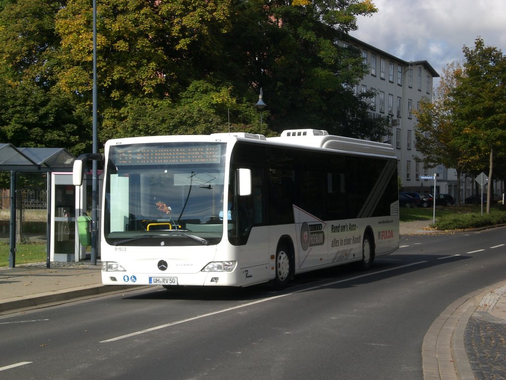 Mercedes-Benz O 530 LE  (Citaro) auf der Linie 151 am Bahnhof Mhlhausen.(8.10.2012) 
