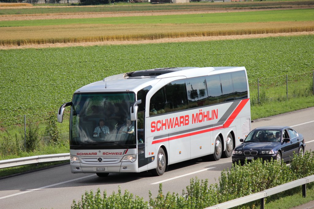 Mercedes Benz Travego de la maison Schwarb Mhlin (nouvelle livre) photographi le 08.07.2012  Oensingen