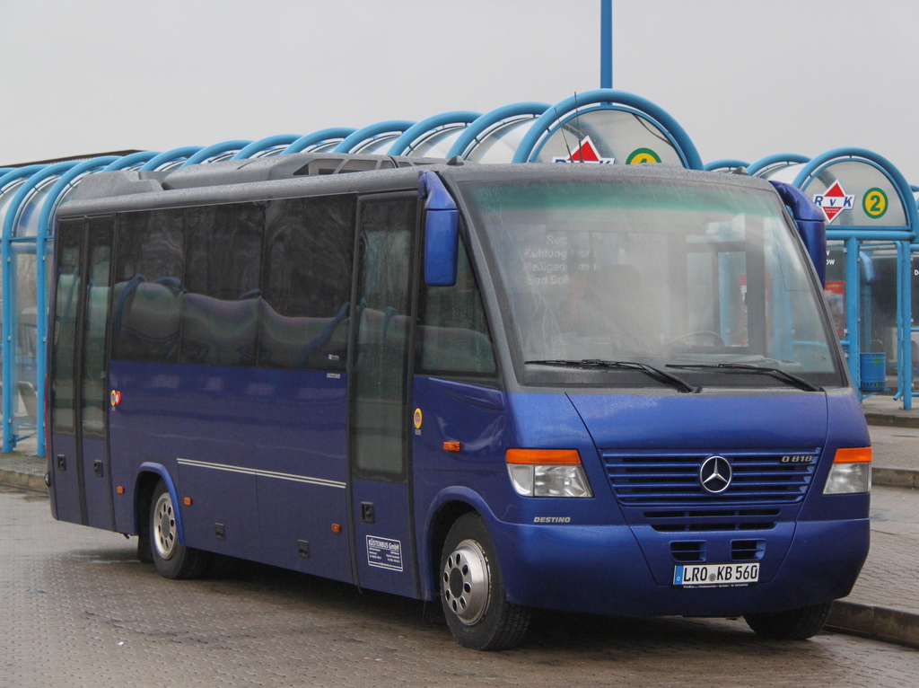 Mercedes-Benz/Kstenbus abgestellt in Hhe ZOB Rostock-Hauptbahnhof/Sd.01-02.2013